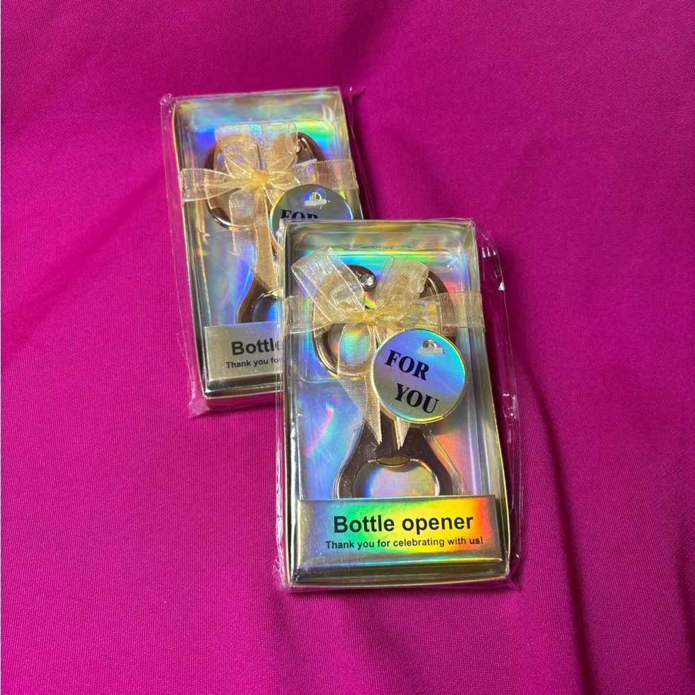 Gold “60” Bottle Opener Party Favor